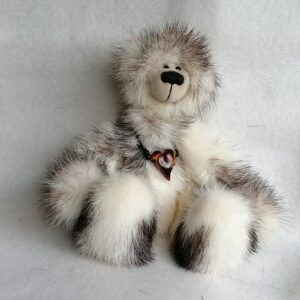 Teddy Enno, Handgearbeiteter Teddybär aus Meisterhand, Künstlerteddy, Nerz