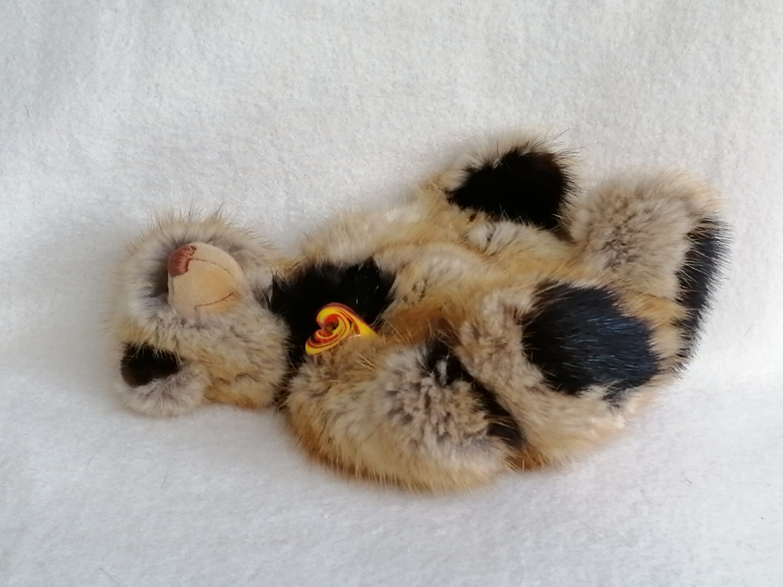 Teddy Petzi II, Handgearbeiteter Teddybär aus Meisterhand, Künstlerteddy, Bisam und Nerz – Bild 6