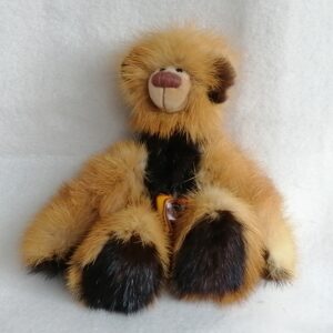 Teddy Ronny, Handgearbeiteter Teddybär aus Meisterhand, Künstlerteddy, Nutria und Nerz